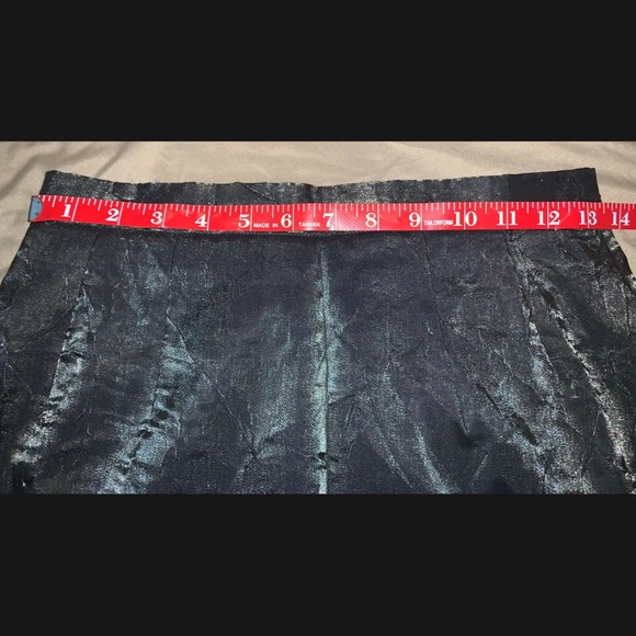 VINTAGE LENA GABRIELLE NY Green Satin Skirt! 27”! - Picture 8 of 12